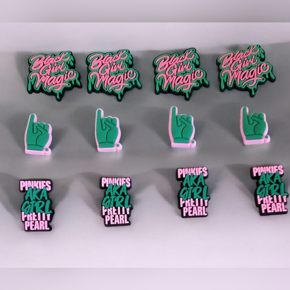 AKA Sorority Croc Charms - Picture 1 of 2